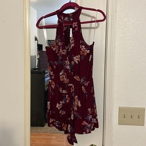 American Eagle floral halter romper